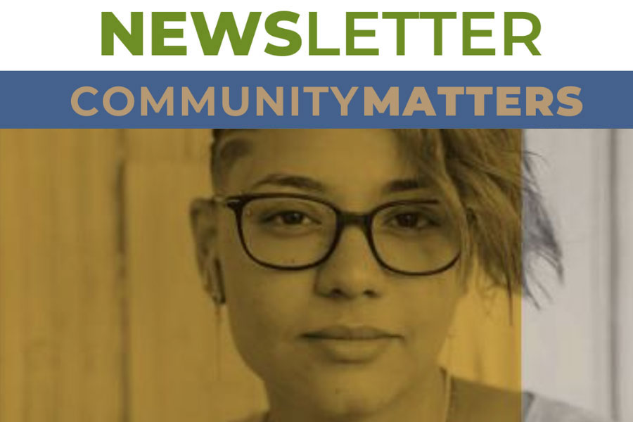 Summer 2021 newsletter community matters featuring close up of teenage girl